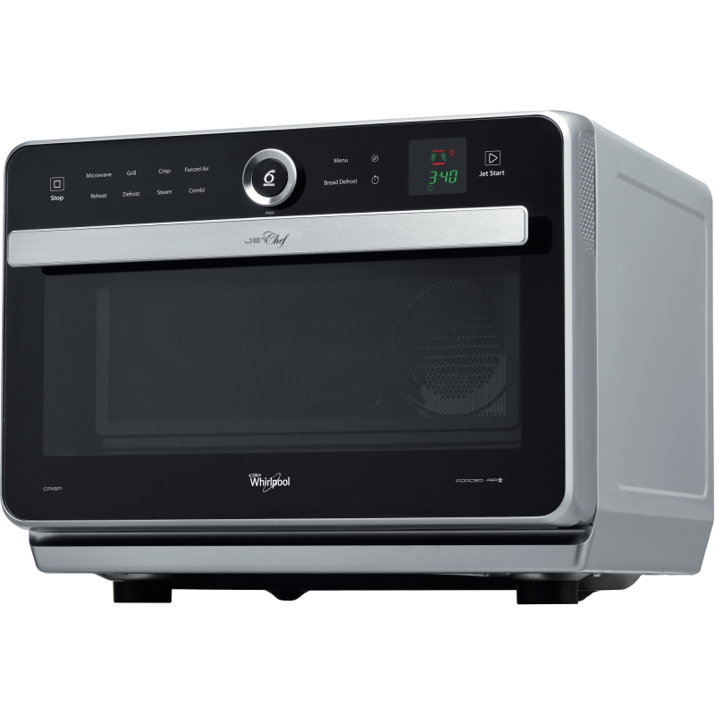 WHIRPOOL Microonde Whirlpool JetChef JT469SL 31 LT 1000 W grill crisp vapore ventilato silver